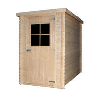GARTENHAUS HOLZ - Gerätehaus mit imprägniertem Boden B144xL239xH198 cm/ 2.63 m2 M306+M306G - Beige, Holz (144/204/239cm) - Timbela