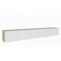 TV-SCHRANK Weiß Nikol Gefräste Fronten Geschlossen Artisan - Eiche Artisan/Weiß, Holzwerkstoff (300/41/40cm) - Sepro Meble