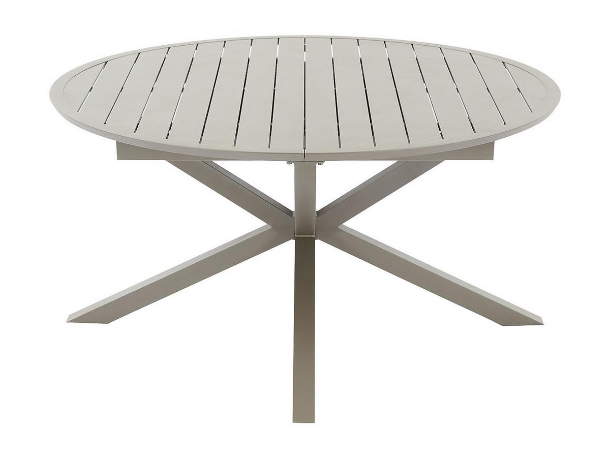 GARTENTISCH - 4 , 6 -Sitzer - Aluminium - taupe - YOHA - Braun, Metall (150/204/75cm) - Vente-Unique