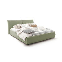 POLSTERBETT HENRY Grün Cord - Schwarz/Grün, Textil (200/200cm) - KAWOLA