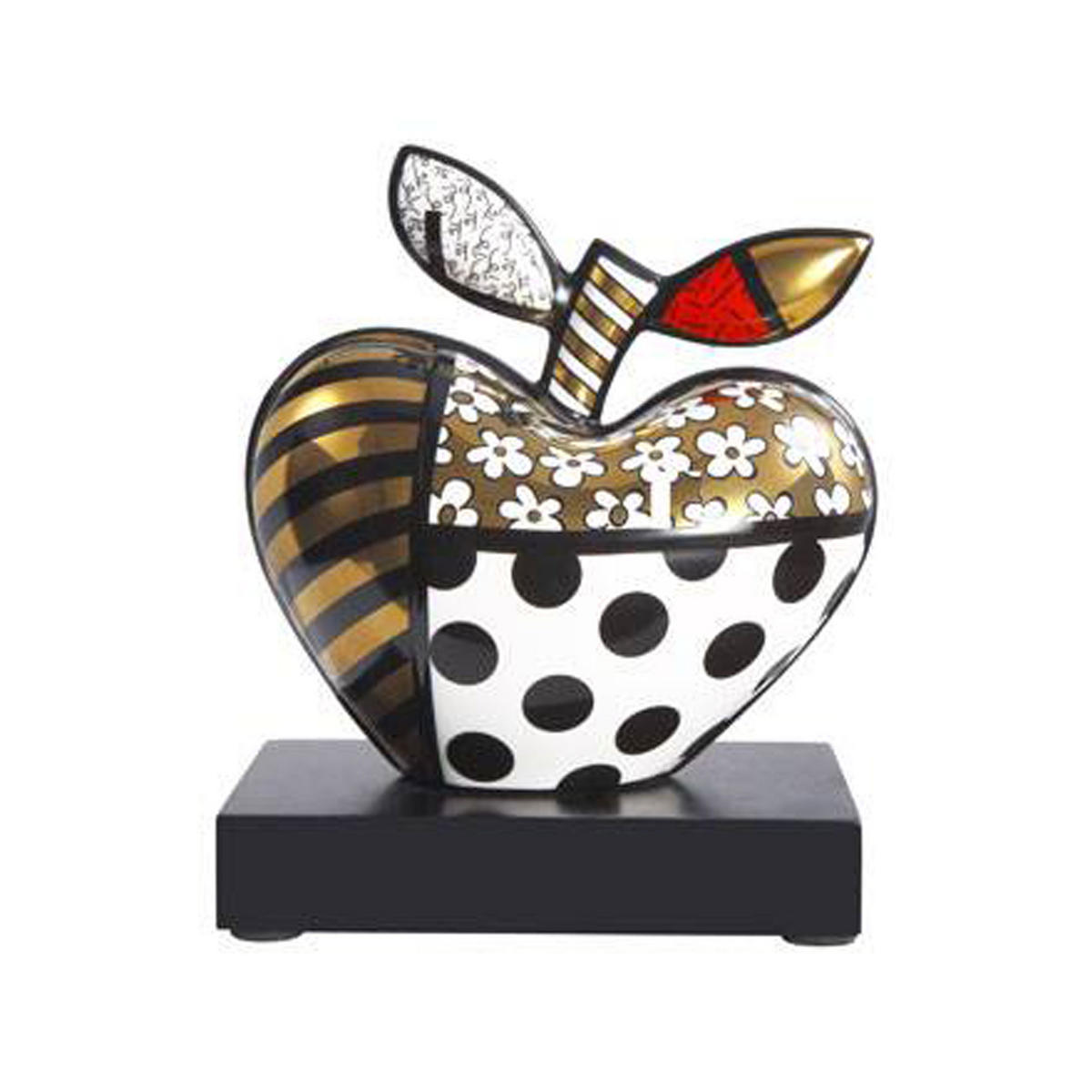 DEKOFIGUR Romero Britto Golden Big Apple, Porzellan - Multicolor, Keramik (11/18/14cm) - Goebel