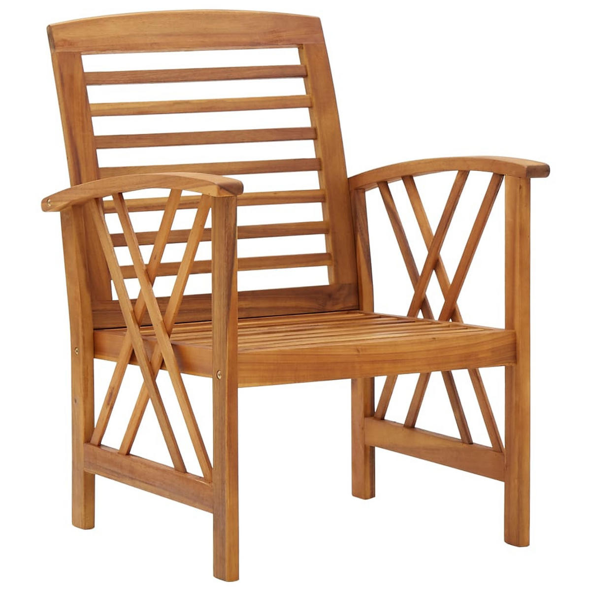 GARTENSTÜHLE 2er Set Massivholz Akazie - Braun, Holz (59/83/67cm) - vidaXL