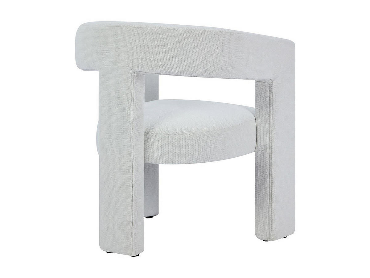 SESSEL mit gerader Rückenlehne - 1 Person - stoff - weiß Favina - Creme, Textil (64/75/59cm) - Vente-Unique