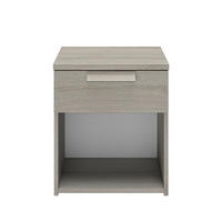 NACHTTISCH 1 Schublade Cyrus - Französische Herstellung - 43/36/50 cm - Grau, Holzwerkstoff (36/50/43cm) - Calicosy