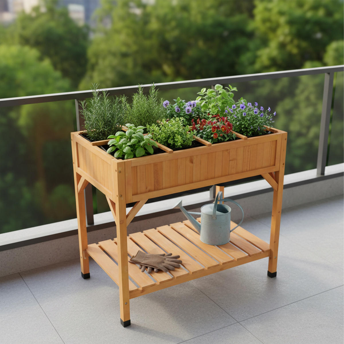 ZÁHON - oranžová, drevo/textil (91/81.5/62cm) - Relaxdays