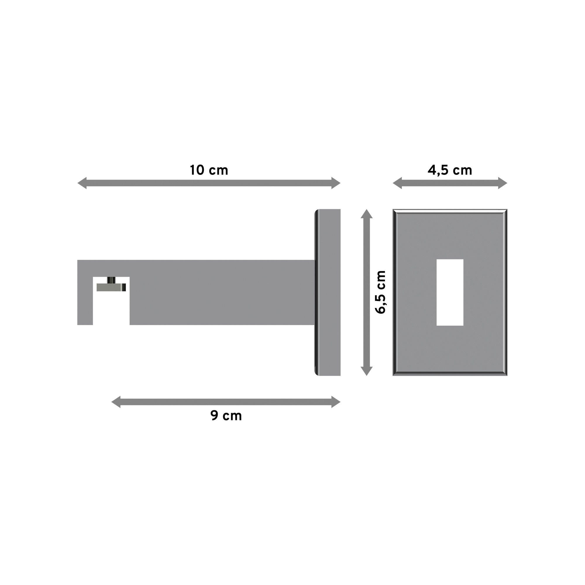 TRÄGER FÜR GARDINENSTANGEN INNENLAUF 14x35 mm, Smartline 1-läufig, Chrom - Chromfarben, Metall (10/6.5/4.5cm) - INTERDECO