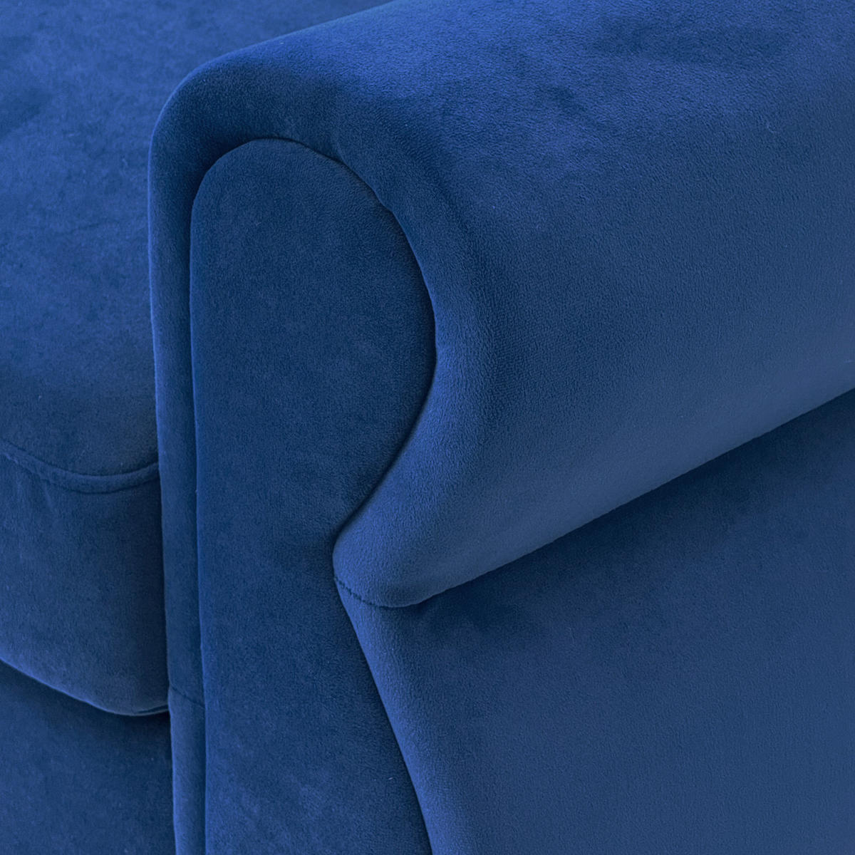 2-SITZER SOFA Polyester Blau mit Metallfüßen - Blau, Holzwerkstoff/Textil (173.5/92/81cm) - WISHDOR