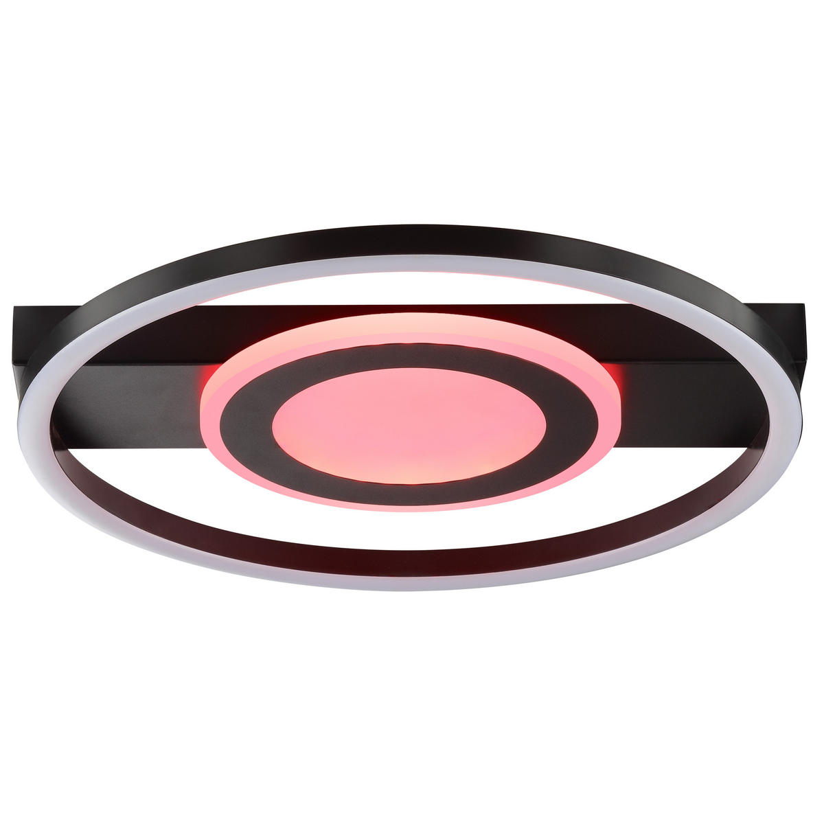 LED DECKENLEUCHTE Maureen Schwarz 37/37/5,5 cm - Schwarz, Metall (37/37/5.5cm) - Brilliant