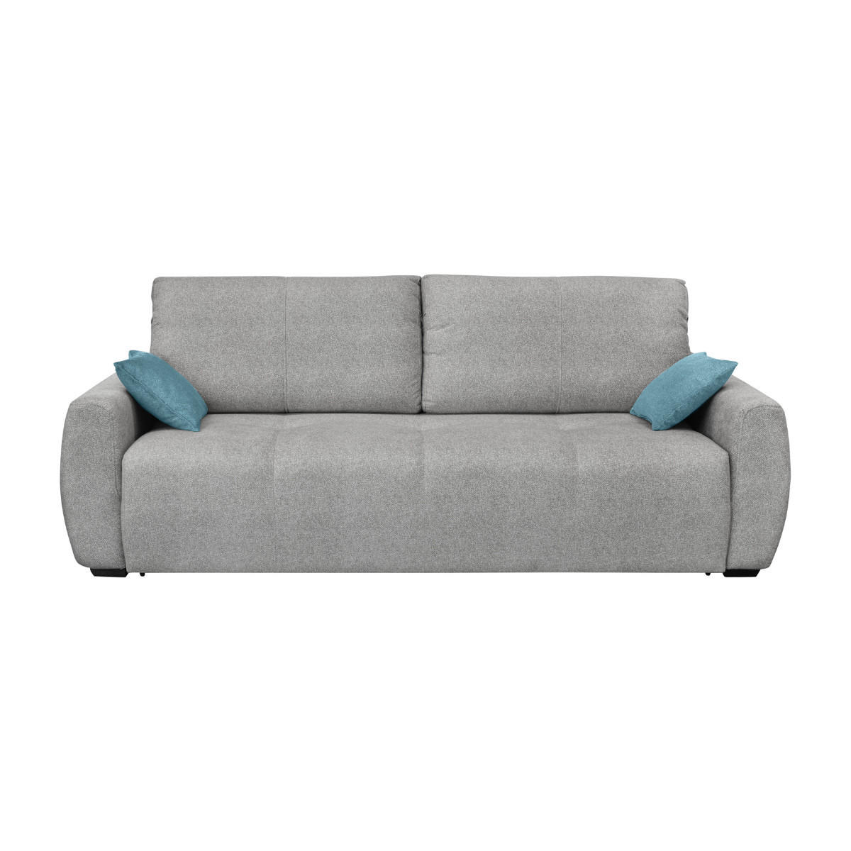SCHLAFSOFA 3-sitzer aus stoff - alba 246/112/76 cm - Grau, Textil (112/76/202cm) - Calicosy