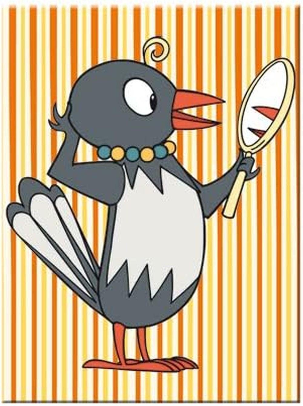 MAGNET 6/8 cm Frau Elster - Multicolor, Metall (6/8/0.1cm) - Nostalgic-Art