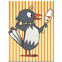 MAGNET 6/8 cm Frau Elster - Multicolor, Metall (6/8/0.1cm) - Nostalgic-Art