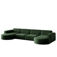 WOHNLANDSCHAFT Palma Xl In Opera - Grün, Holzwerkstoff/Textil (382/78/165cm) - Fun Möbel