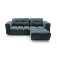 ECKSOFA ARTE 02 Dunkelblau Chenille mit Schlaffunktion - Dunkelblau, Holz (273/176cm) - MASSENO