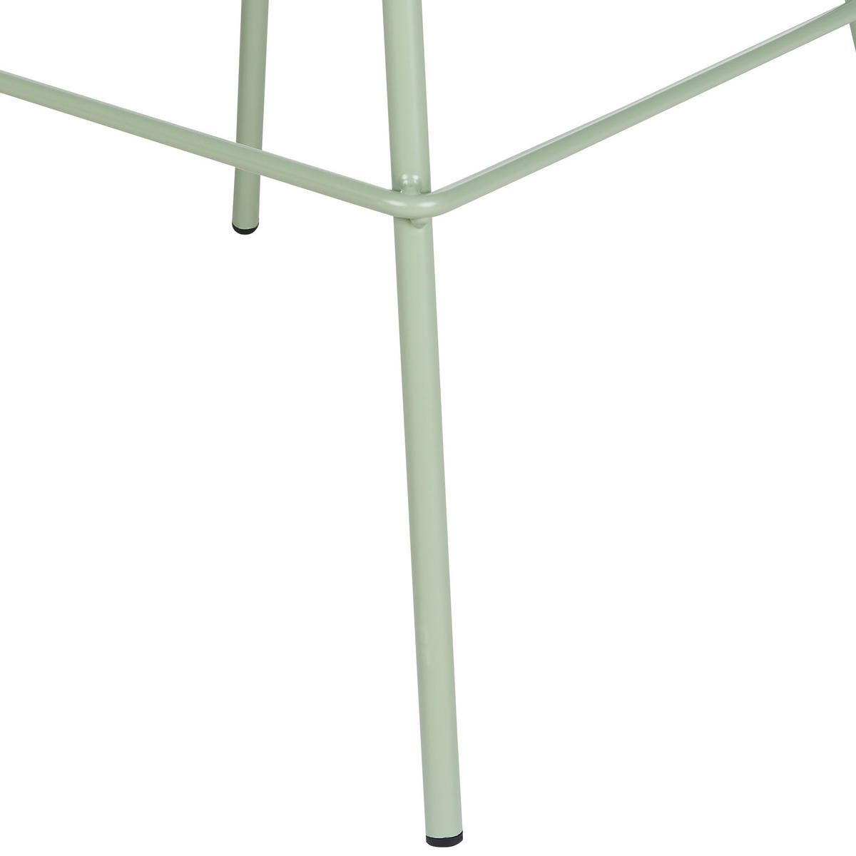 BARSTUHL 2er-Set Kunststoff/Metall hellgrün Sibley - Hellgrün, Kunststoff (53/95/52cm) - Beliani