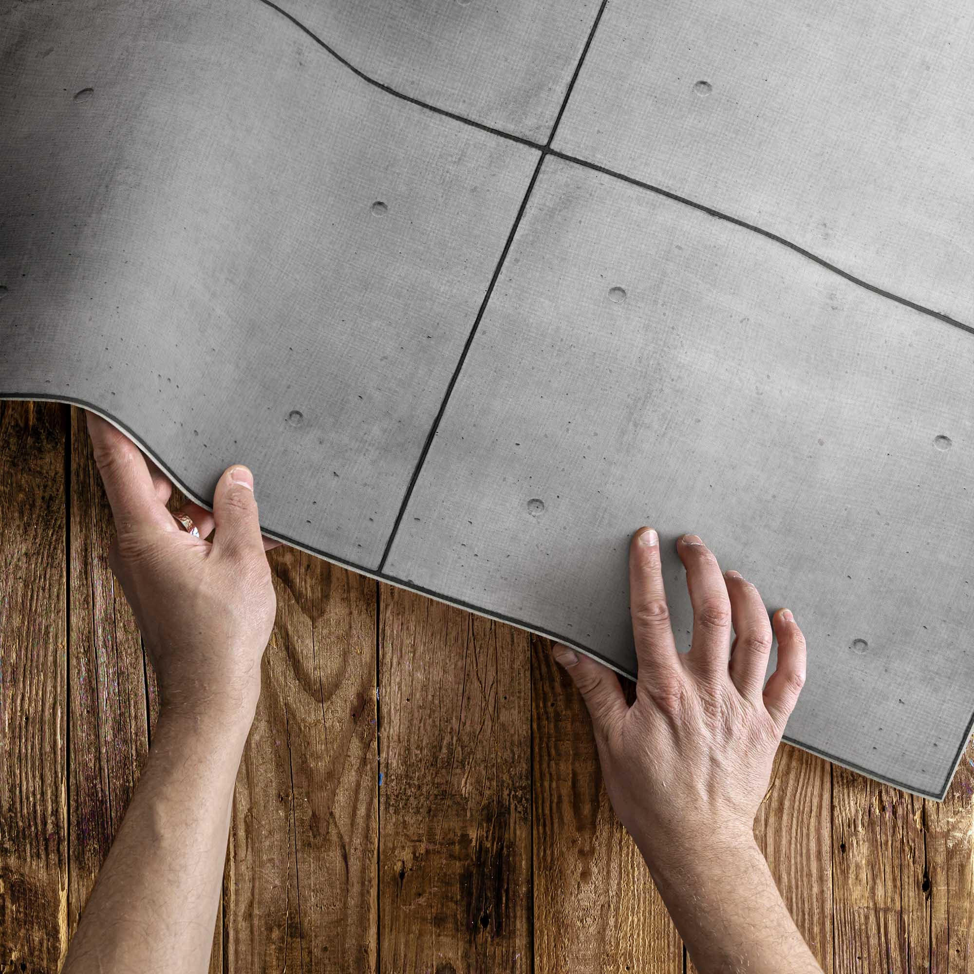 Thumbnail - Wallfluent Teppich, Graphit, Kunststoff, 120x180 cm, Teppiche & Böden, Teppiche, Moderne Teppiche