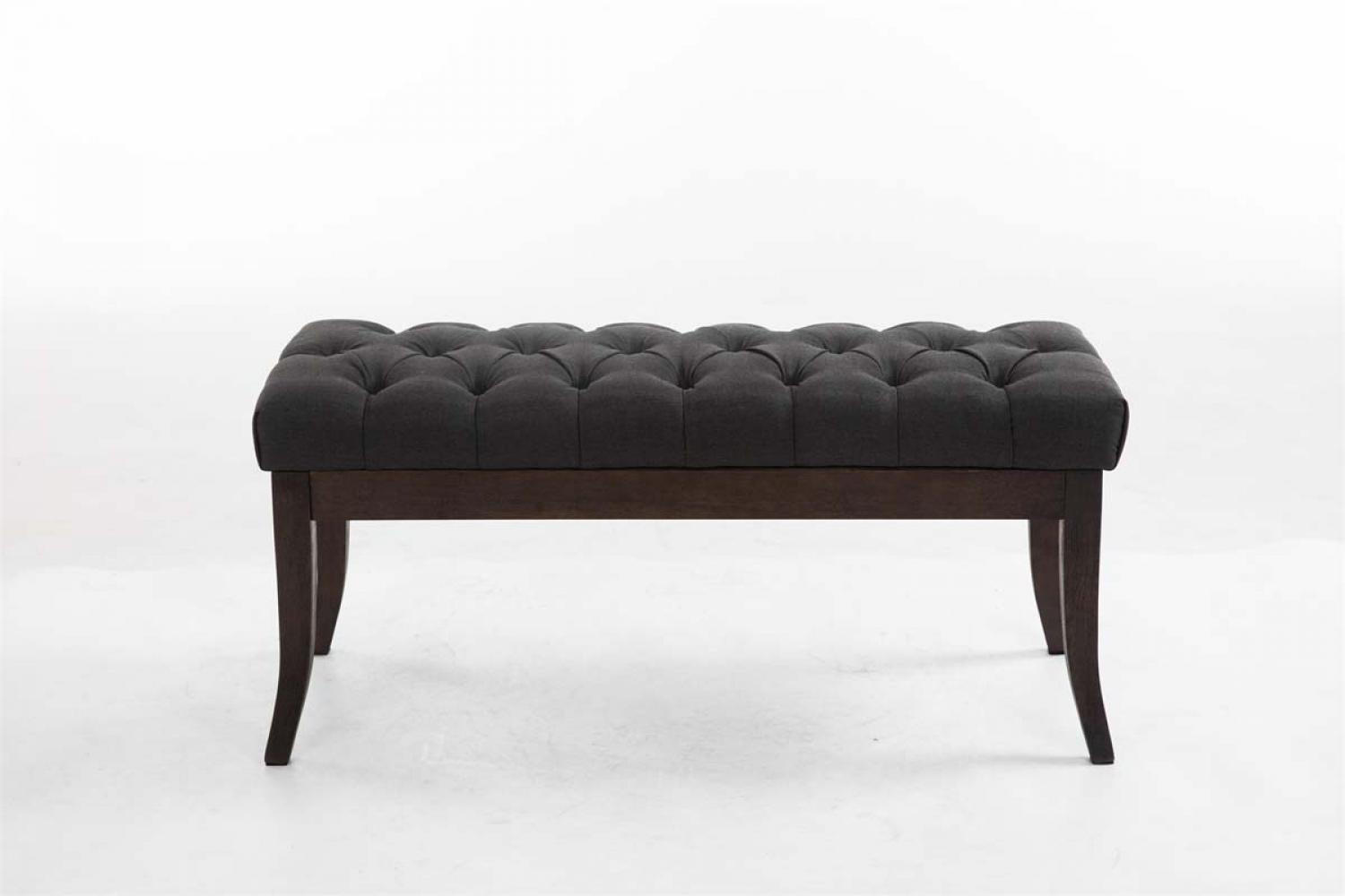SITZBANK 100/38 cm Stoff Dunkelgrau - Dunkelgrau, Holz/Textil (100/46/38cm) - CLP