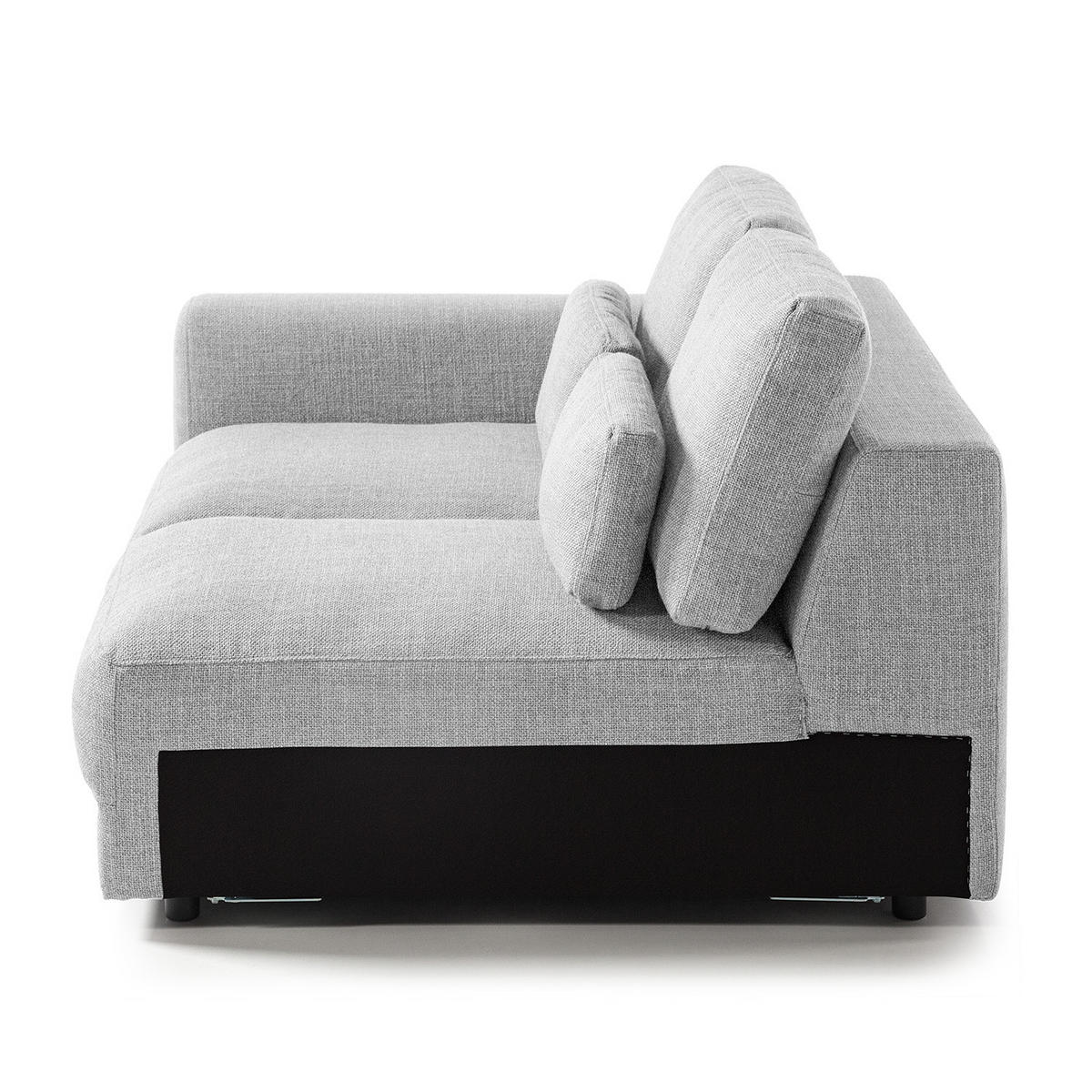 2-SITZER MODULSOFA - Hellgrau, Textil (158/80/117cm) - home24