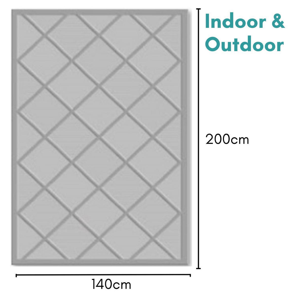OUTDOORTEPPICH Lotta II Hellgrau,Silberfarben,Anthrazit 140/200 cm - Hellgrau, Textil (140/200cm) - My-Rug