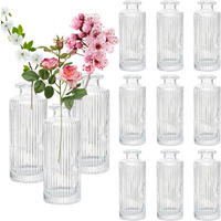 VASE 5 × 5 × 13 cm Transparentes Glas - Transparent, Glas (13cm) - LIBRATON