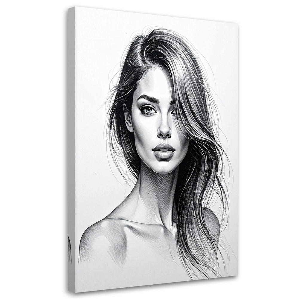 Feeby Leinwandbild, Weiß 60x90 cm