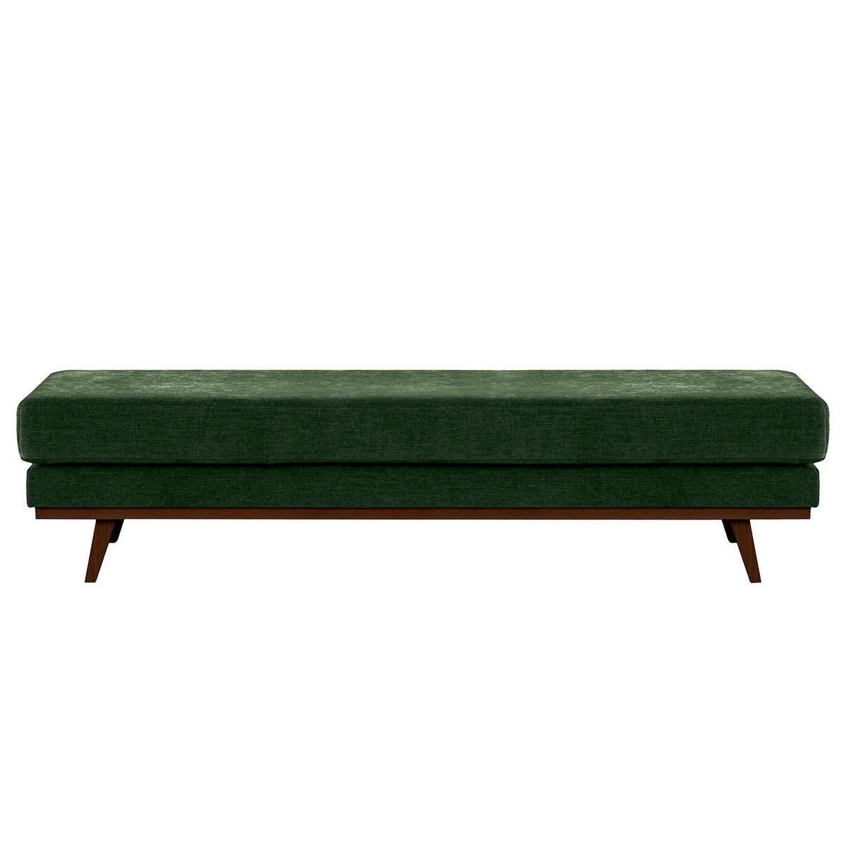 HOCKERBANK - Dunkelgrün/Buchefarben, Textil (180/43/81cm) - home24