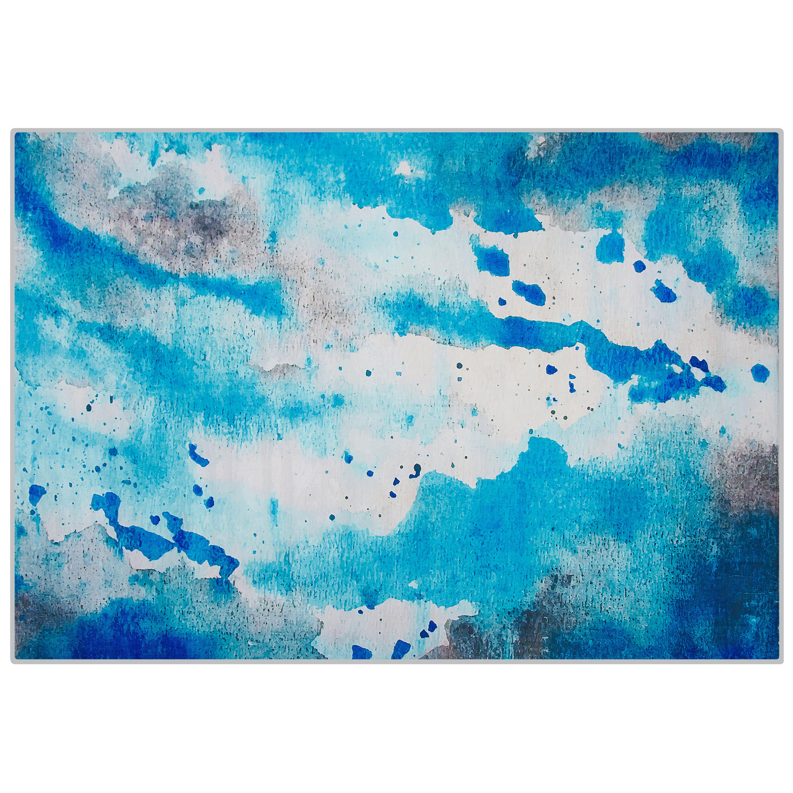 KURZFLOR-TEPPICH Bozat 230/160 cm - Blau, Kunststoff (160/230cm) - Beliani