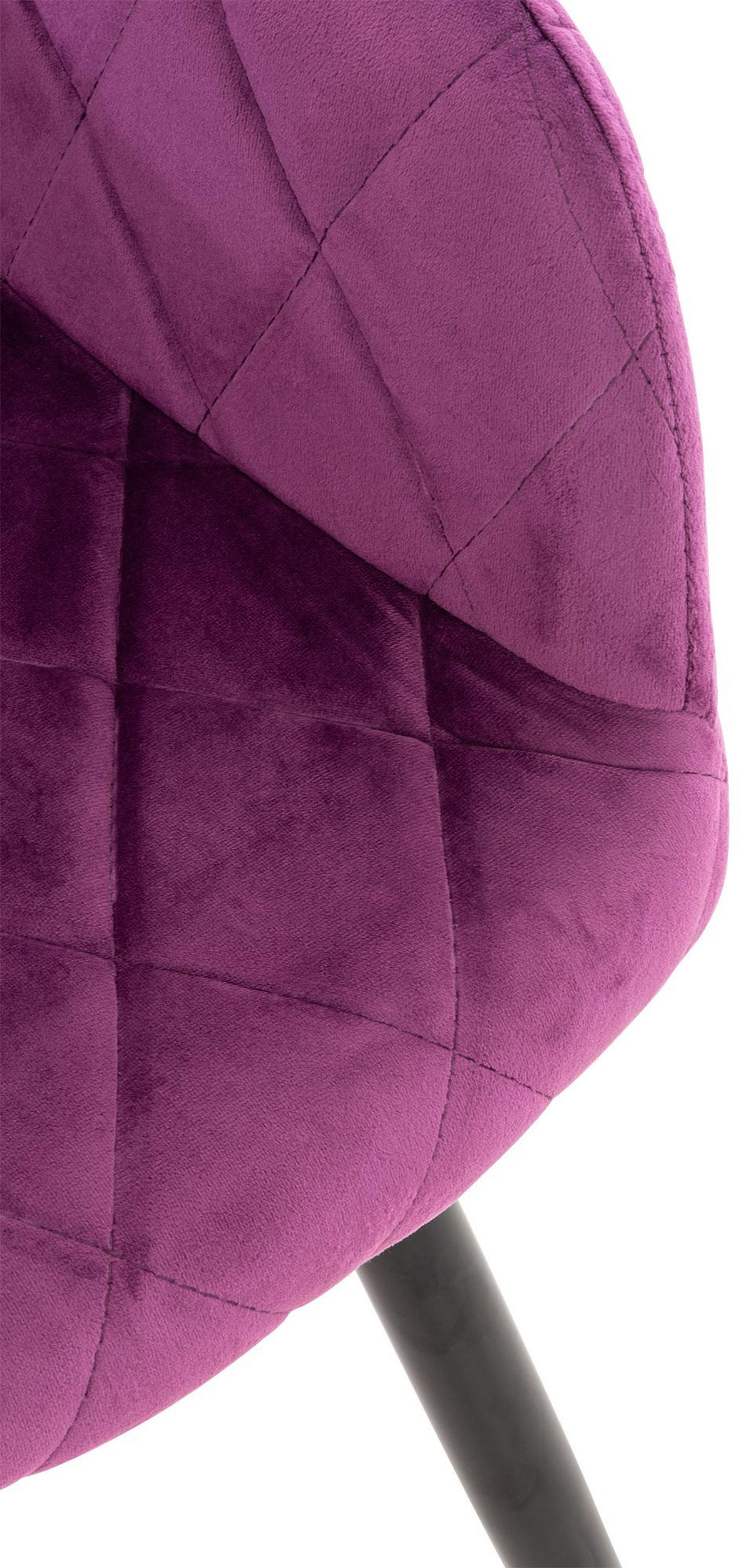 ESSZIMMERSTUHL Lisan Samt Lila Wohnzimmerstuhl - Lila, Textil (47/84/44cm) - DELUKE