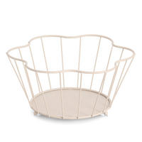 OBSTKORB aus Metall Beige 30/30/14 cm - Beige, Metall (14cm) - ZELLER