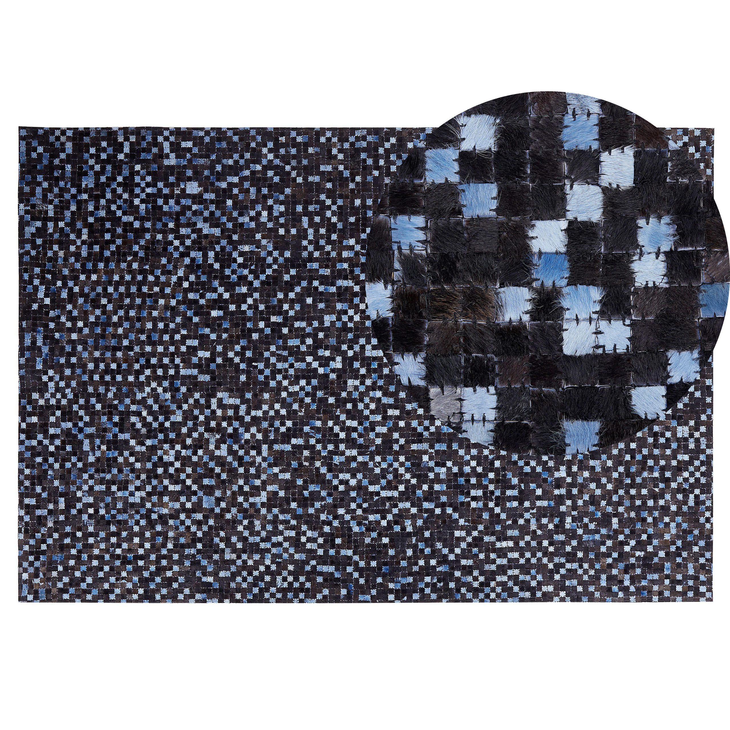 KURZFLOR-TEPPICH Ikisu 200/140 cm - Braun, Fell (140/200cm) - Beliani