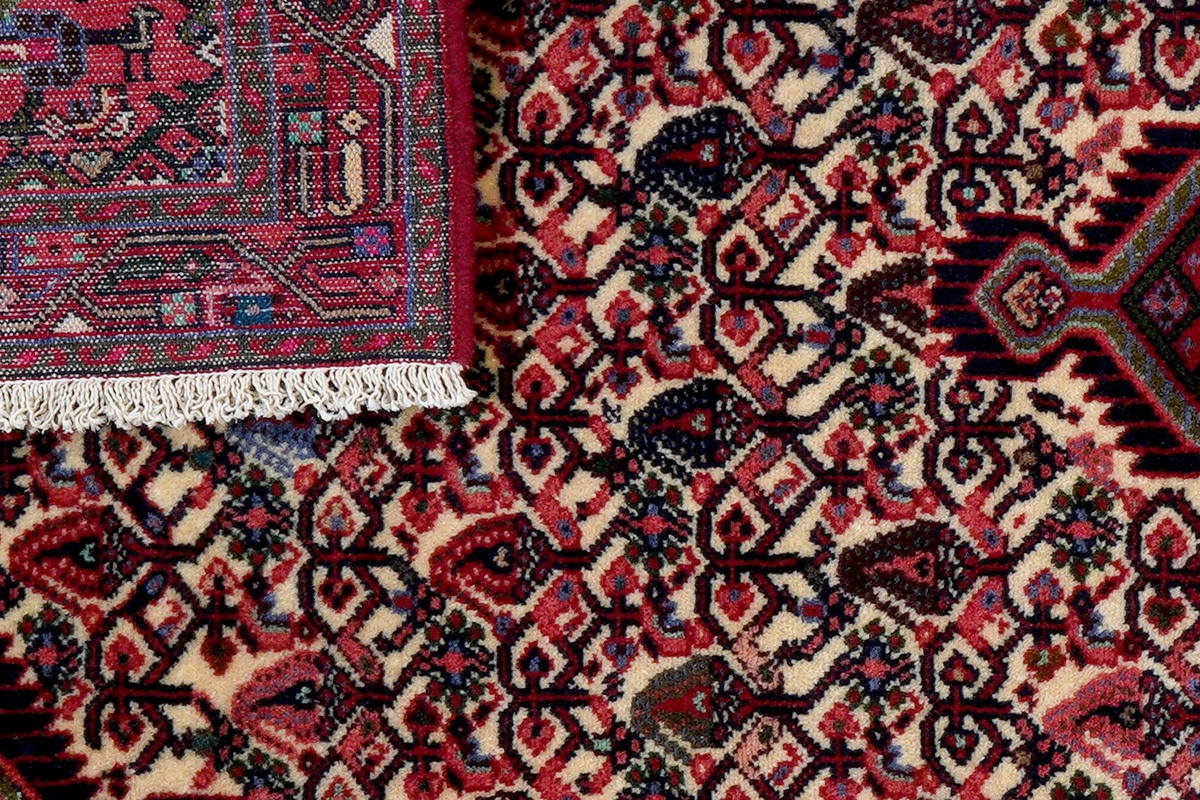 LÄUFER Orient handgeknüpft Assadabad Beige, Rot 196/82 cm Schurwolle - Beige/Rot, Textil (82/196cm) - Looma