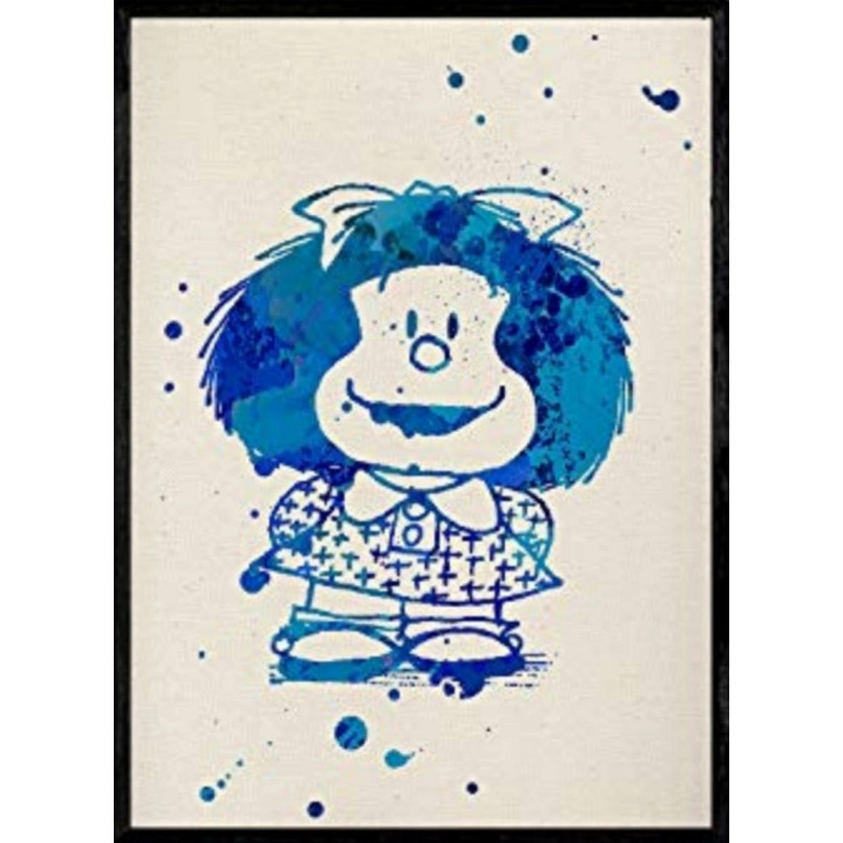 POSTER Mafalda Aquarell Blau A4 Rahmenlos - Klar, Papier (29.7/5/21cm) - Nacnic