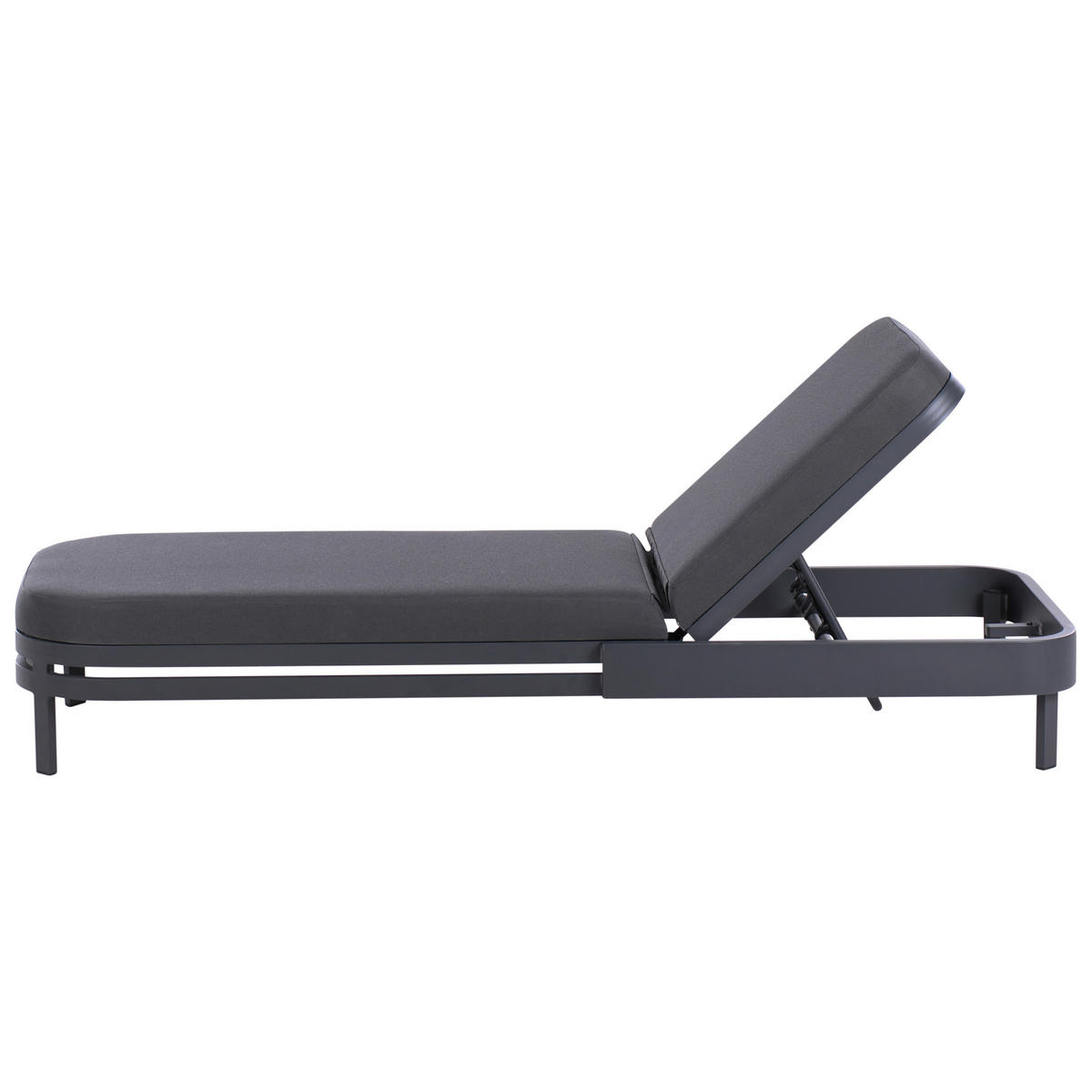 SONNENLIEGE Graphitgrau Nettuno - Graphitfarben, Textil (65/33/194cm)
