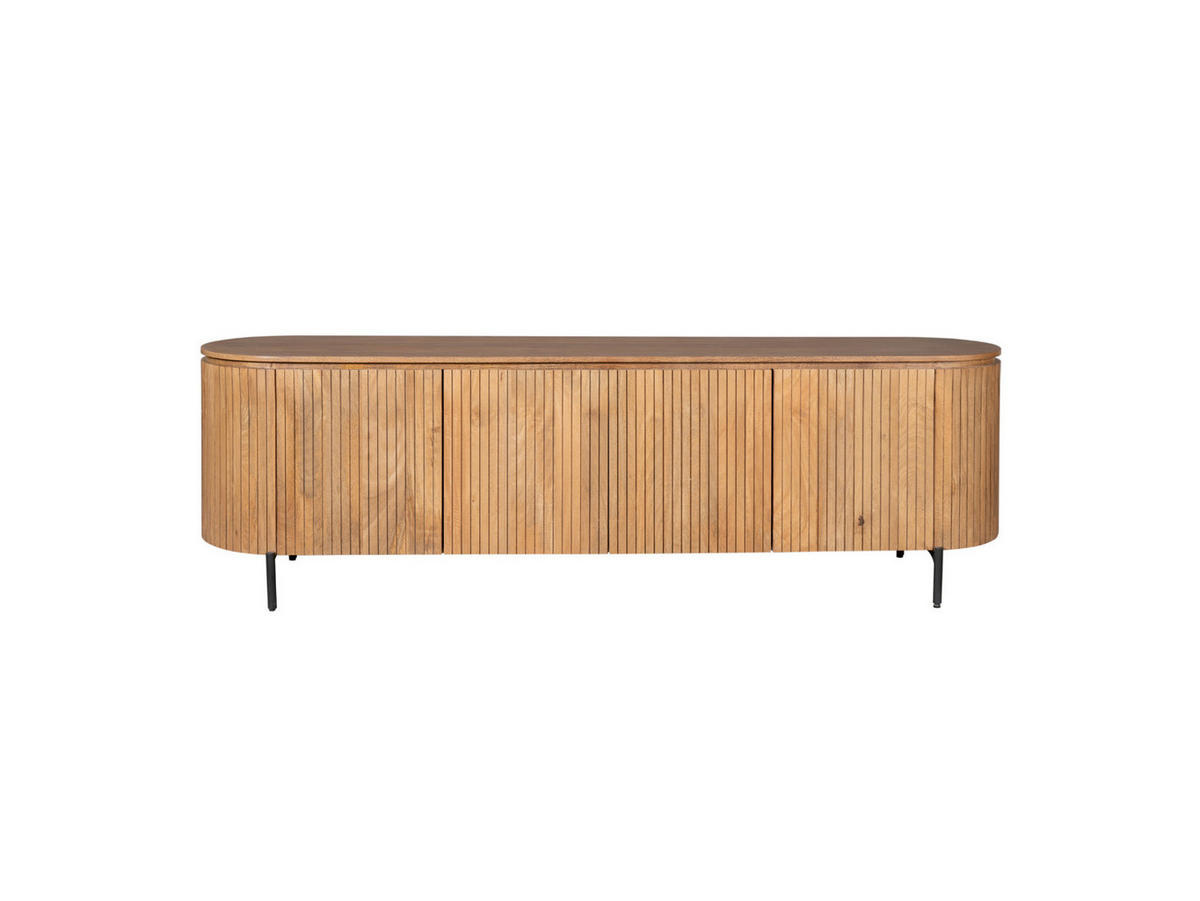LOWBOARD Helena Mangoholz 210 cm / 45 cm Natur - Naturfarben, Holz (210/55/45cm) - Villa Möbel
