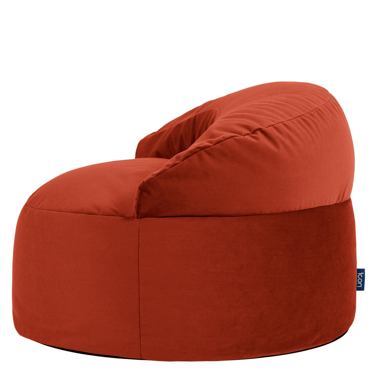 SITZSACK aus Samt Orb - Terracotta, Textil (86/61/86cm) - icon