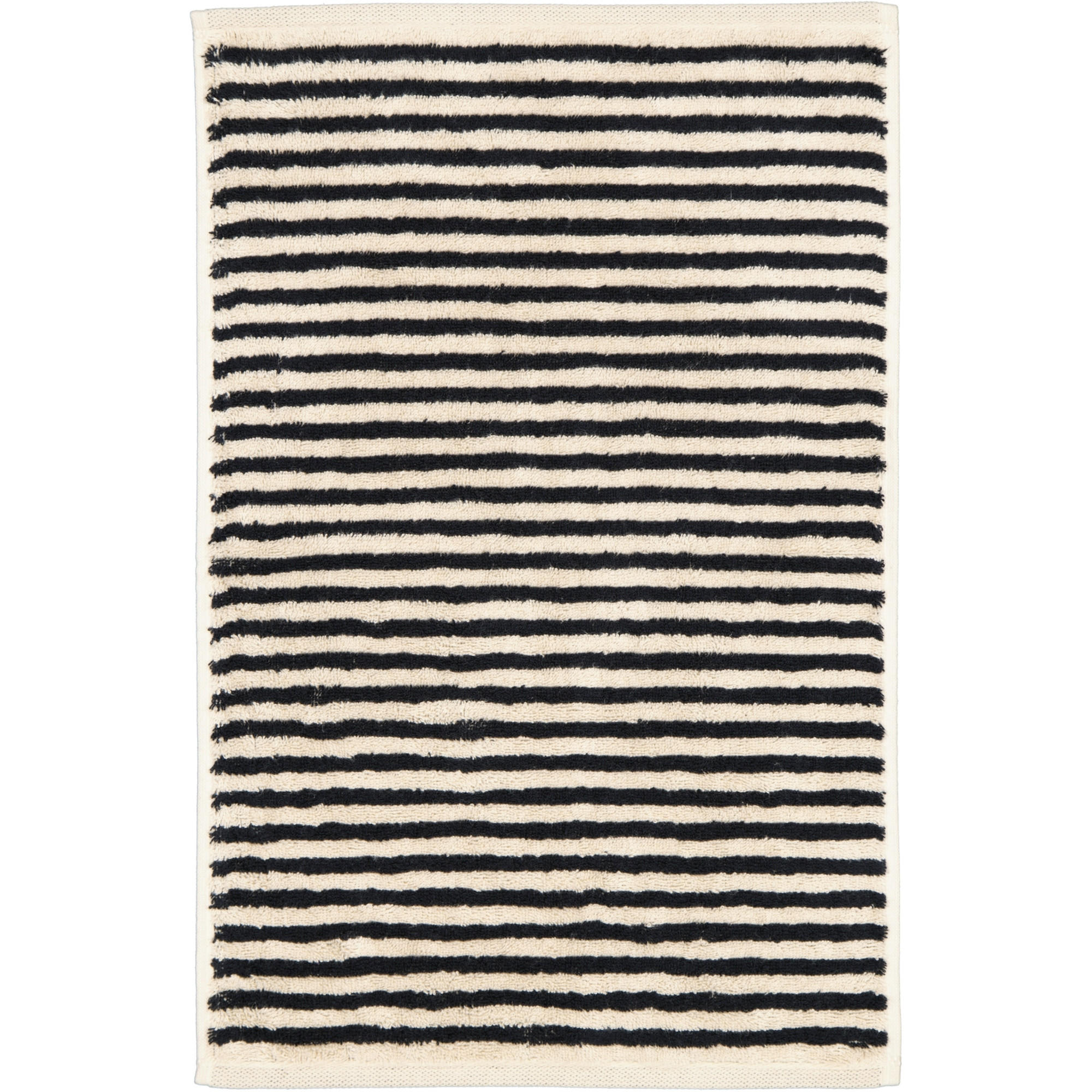 GÄSTETUCH NATURAL STREIFEN 6216 NATUR-SCHWARZ - 39 - Schwarz, Textil (30/50cm) - Cawoe