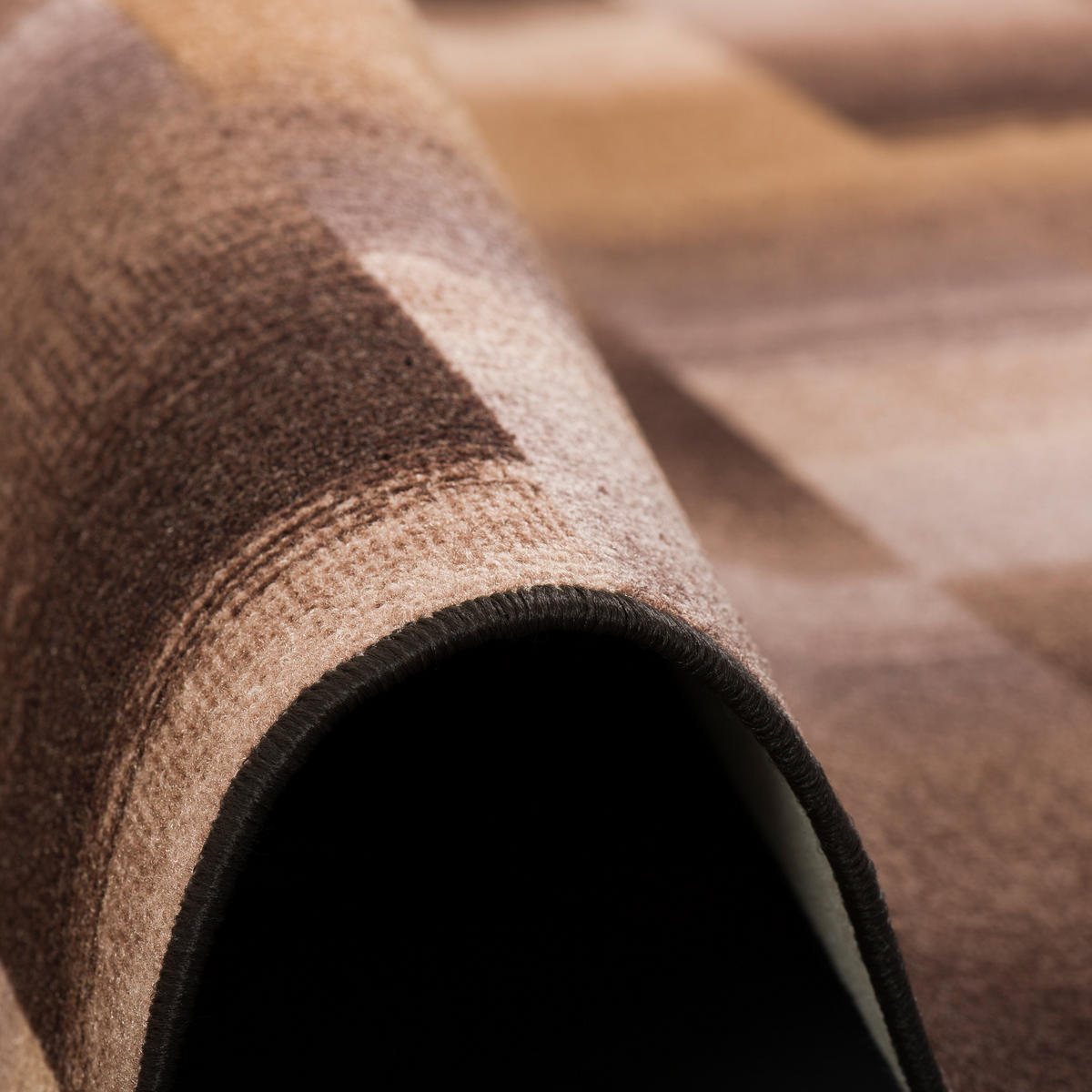 DESIGNER VELOUR TEPPICH MYSTIC KARO - Braun, Textil (80/160cm) - Snapstyle