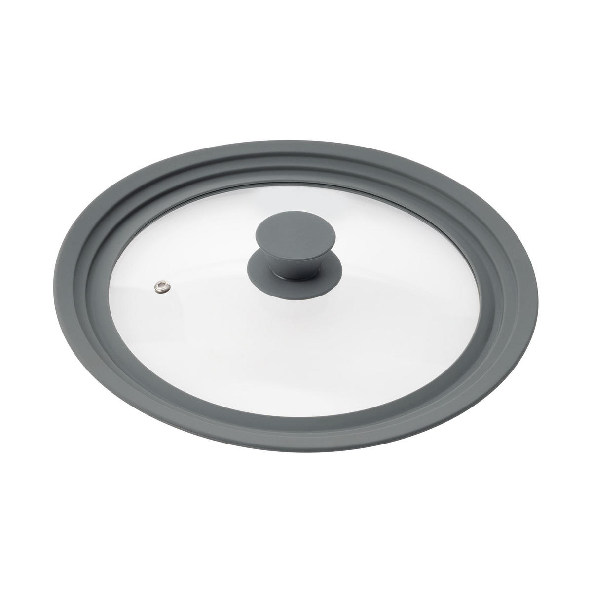 UNIVERSAL-GLASDECKEL, 24/26/28 cm, (grau) - Grau, Glas (29.5/29.5/5.5cm) - bremermann