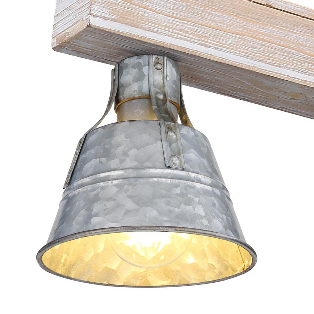 HÄNGELEUCHTE GÜNTHER Silber - Silberfarben, Holz (85/14/85cm) - Globo Lighting