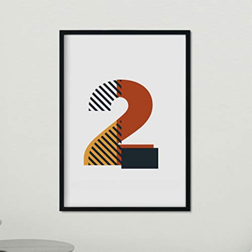 POSTER Nummer 2 - Zahlen A3 Rahmenlos - Klar, Papier (29.7/5/42cm) - Nacnic