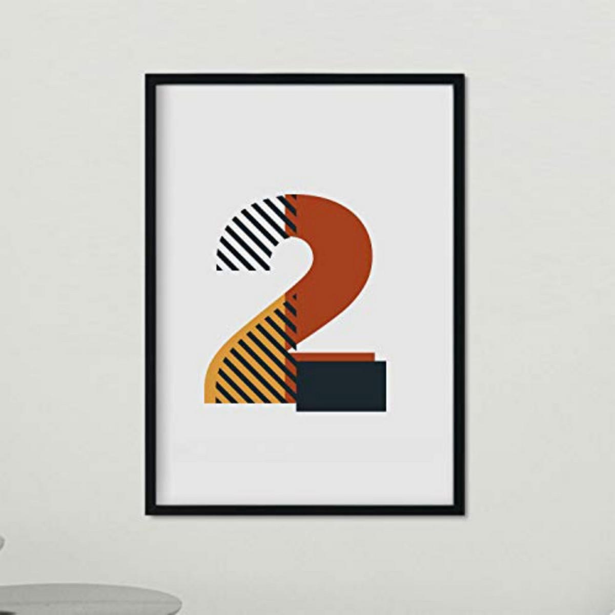 POSTER Nummer 2 - Zahlen A3 Rahmenlos - Klar, Papier (29.7/5/42cm) - Nacnic