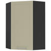 KÜCHENHÄNGESCHRANK Kvantum W4/10/60 Vanille Matt / Schwarz Matt 60 / 60 / 96cm - Creme/Schwarz, Holz/Holzwerkstoff (60/96/60cm) - Feldmann-Wohnen
