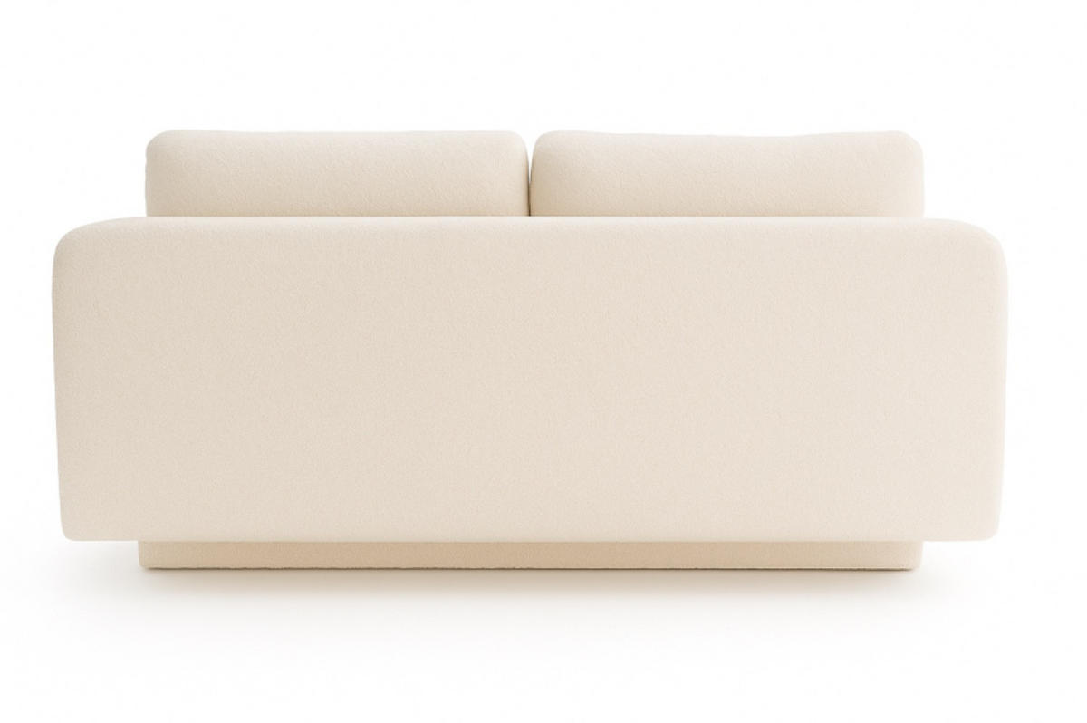 SITZSOFA Creme MAJA Mit Schlaffunktion Boucle - Ecru, Textil (206/96/96cm) - Sepro Meble