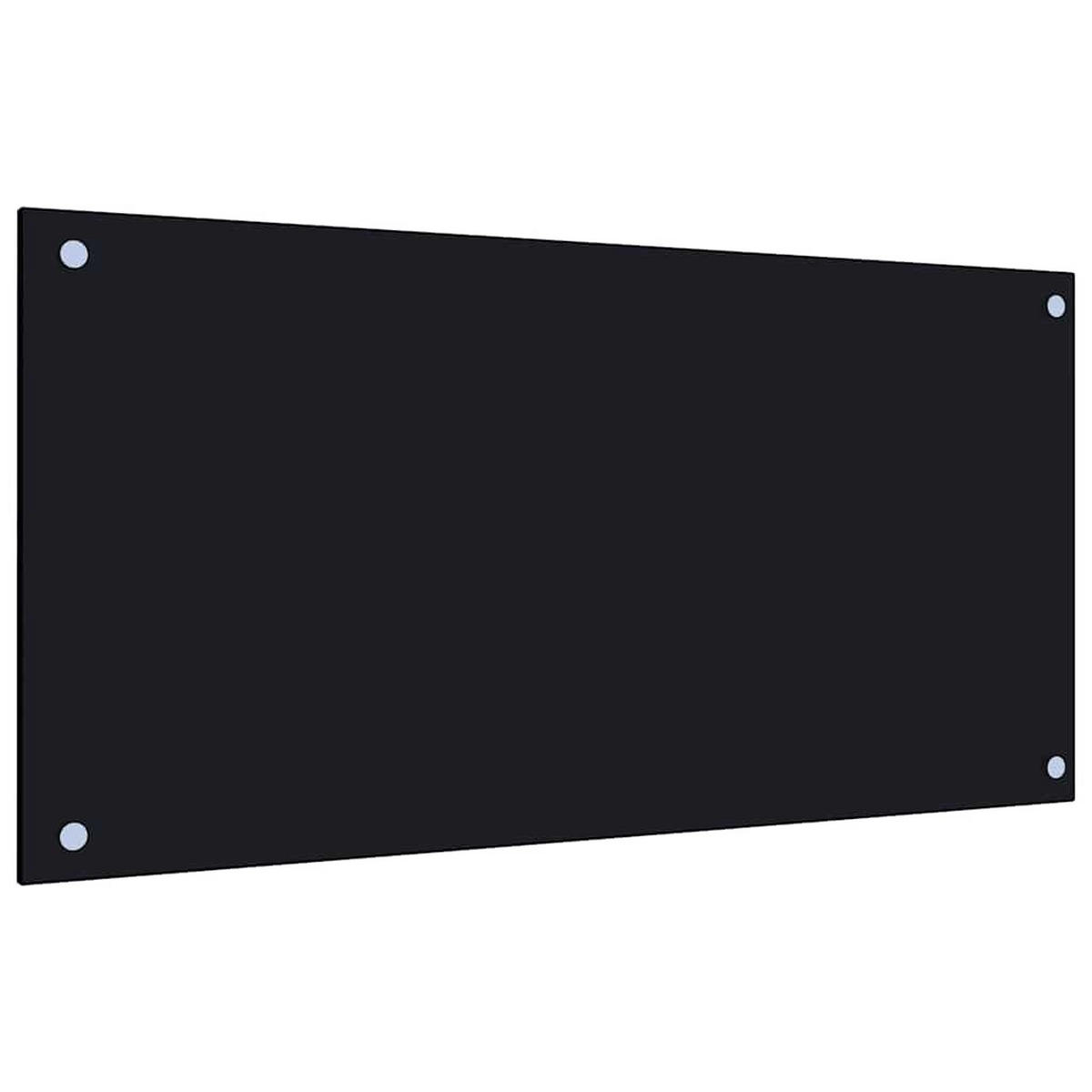 KÜCHENRÜCKWAND Glas 80x40 cm Schwarz Wand-Spritzschutz - Schwarz, Glas (80/40/0.6cm) - DELUKE