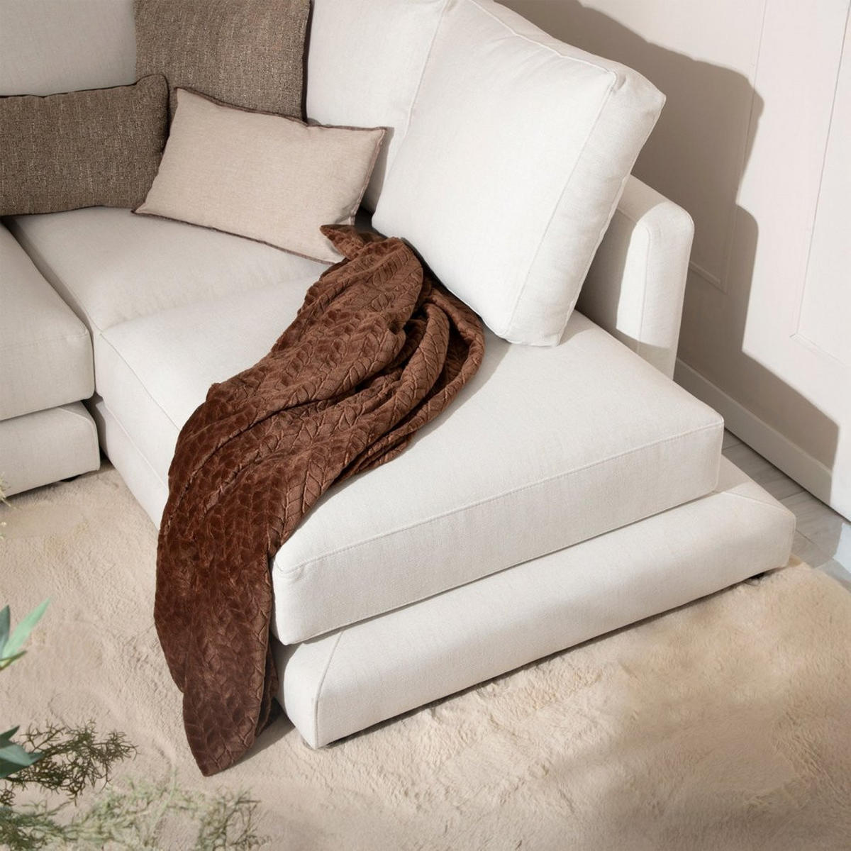 SOFA-CHAISELONGUE Varyag Beige 275 cm x 88 cm - Beige, Textil (275/190cm) - Klast Home