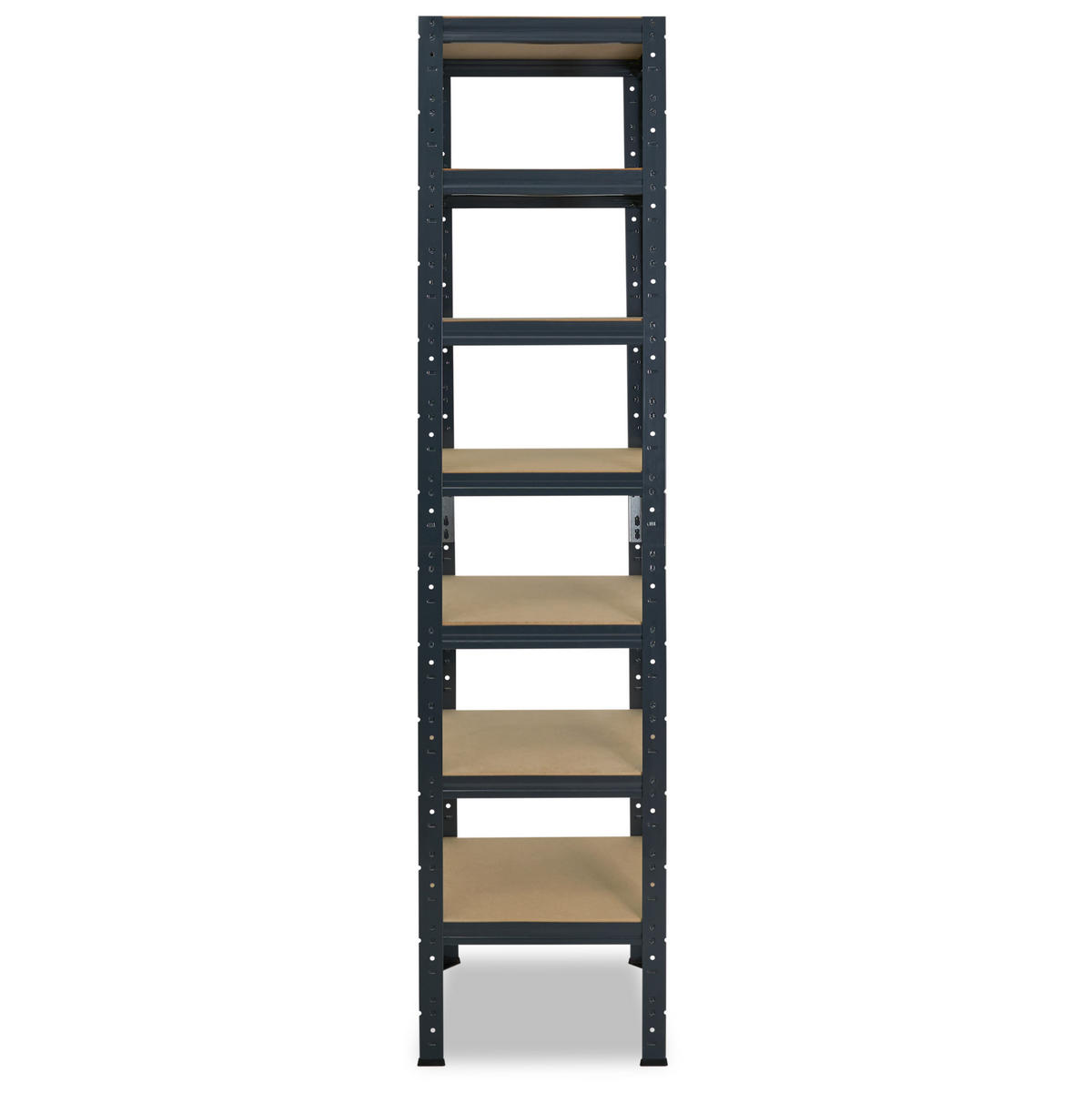 SCHWERLASTREGAL HOME 200x50x50 cm in anthrazit mit 7 Böden und 125 kg Traglast pro Boden - Anthrazit, Metall (50/200/50cm) - shelfplaza