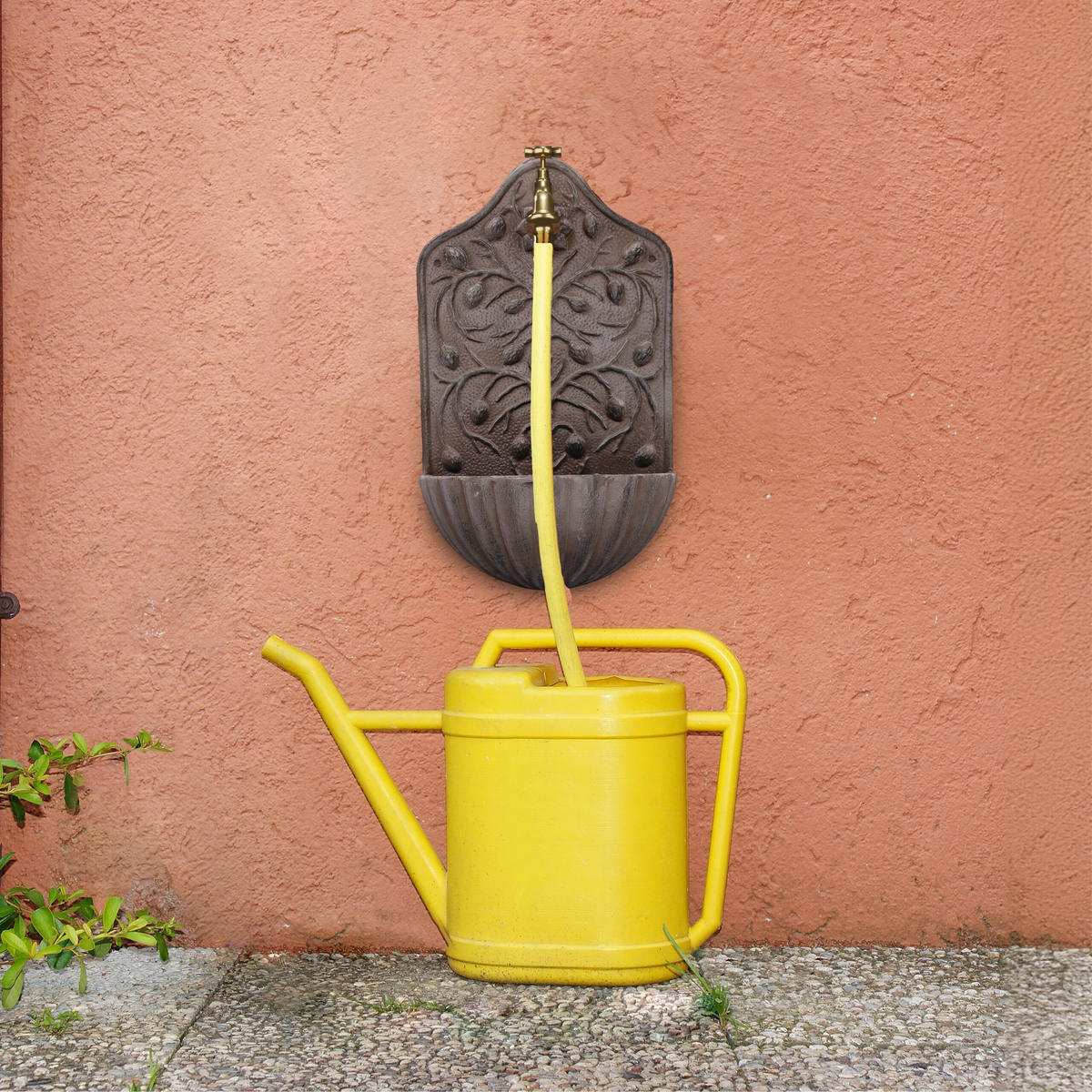 WANDBRUNNEN - Braun, Metall (15/24/40cm) - Relaxdays