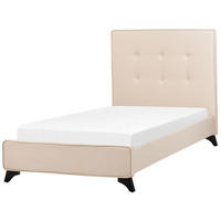 POLSTERBETT 90/200 cm Beige Ambassador - Beige, Textil (90/200cm) - Beliani