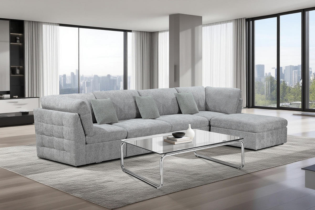 COUCHTISCH - Glas / Metall - Chrom - Chromfarben, Glas/Metall (100/100/35cm) - home24