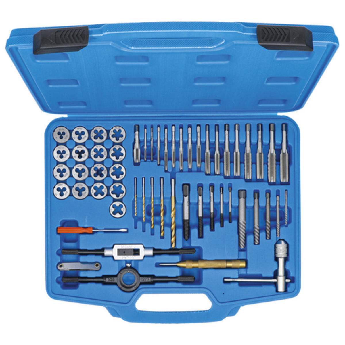 GEWINDESCHNEID-SATZ, Zoll, 56-teilig, 1/4"-1" - Multicolor, Kunststoff (385/315/57cm) - BGS technic