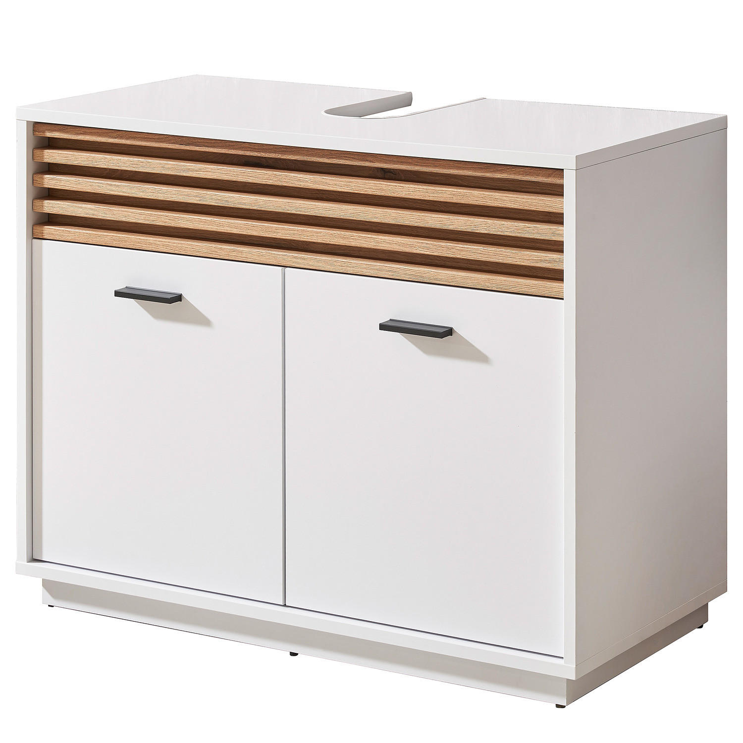 WASCHBECKENUNTERSCHRANK - Weiß, Holzwerkstoff (80/64/40cm) - home24